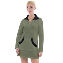 Calliste Green - Women s Long Sleeve Casual Dress by FashionLane