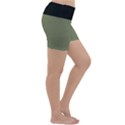 Calliste Green - Lightweight Velour Yoga Shorts View3