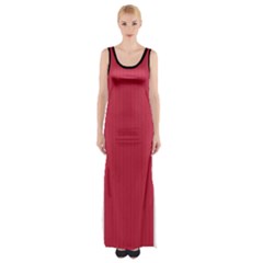 French Raspberry Red - Thigh Split Maxi Dress by FashionLane