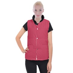 French Raspberry Red - Women s Button Up Vest by FashionLane