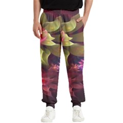 Fractal Flower Men s Elastic Waist Pants by Sparkle