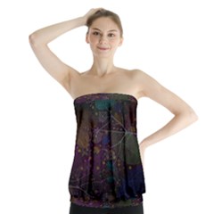 Fractal Leafs Strapless Top by Sparkle