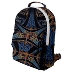 Fractal Flower Flap Pocket Backpack (small) by Sparkle