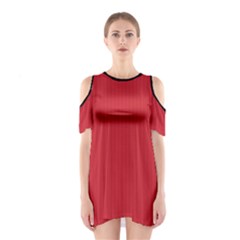 Flame Scarlet - Shoulder Cutout One Piece Dress by FashionLane