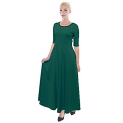 Christmas Green - Half Sleeves Maxi Dress by FashionLane