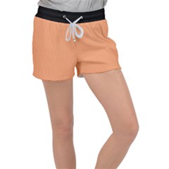 Cantaloupe Orange - Velour Lounge Shorts by FashionLane