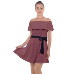 Brandy Brown - Off Shoulder Velour Dress by FashionLane