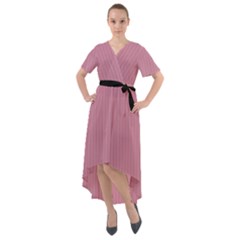 Cashmere Rose - Front Wrap High Low Dress by FashionLane