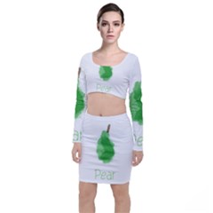 Pear Fruit Watercolor Painted Top And Skirt Sets by Mariart