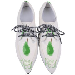 Pear Fruit Watercolor Painted Pointed Oxford Shoes by Mariart