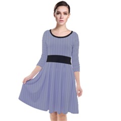 Cool Grey - Quarter Sleeve Waist Band Dress by FashionLane