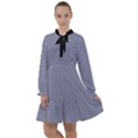 Cool Grey - All Frills Chiffon Dress View1