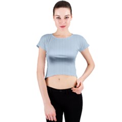 Beau Blue - Crew Neck Crop Top by FashionLane