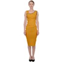 Fire Orange - Sleeveless Pencil Dress View1