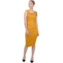 Fire Orange - Sleeveless Pencil Dress View3