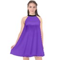 Just Purple - Halter Neckline Chiffon Dress  View1