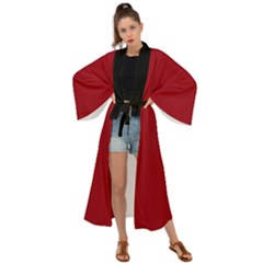 Just Red - Maxi Kimono by FashionLane