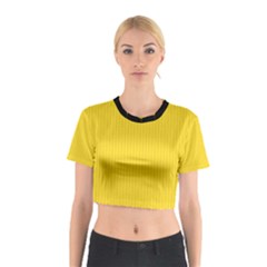 Just Yellow - Cotton Crop Top by FashionLane