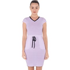 Pale Purple - Capsleeve Drawstring Dress  by FashionLane