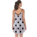 Large Black Polka Dots On Cloudy Grey - Love the Sun Cover Up View2