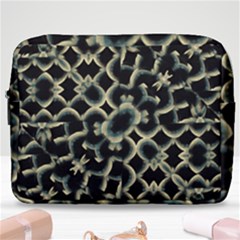 Dark Interlace Motif Mosaic Pattern Make Up Pouch (large) by dflcprintsclothing
