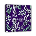 Floral blue pattern  Mini Canvas 6  x 6  (Stretched) View1