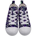 Floral blue pattern  Kids  Mid-Top Canvas Sneakers View1