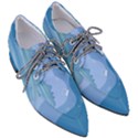 Online Woman Beauty Blue Pointed Oxford Shoes View3