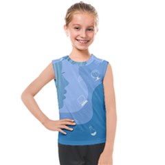 Online Woman Beauty Blue Kids  Mesh Tank Top by Mariart