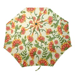 Orange Flowers Folding Umbrellas by designsbymallika