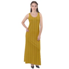 Knitted Pattern Sleeveless Velour Maxi Dress by goljakoff