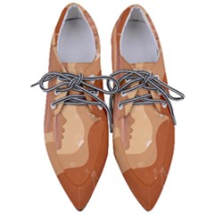 Online Woman Beauty Brown Pointed Oxford Shoes by Mariart