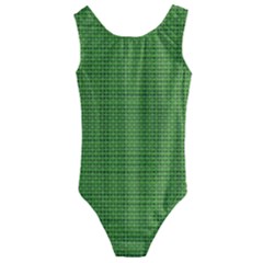 Green Knitting Kids  Cut-out Back One Piece Swimsuit by goljakoff