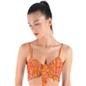 Mosaic Tapestry Woven Tie Front Bralet View1