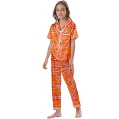 Mosaic Tapestry Kids  Satin Short Sleeve Pajamas Set by essentialimage