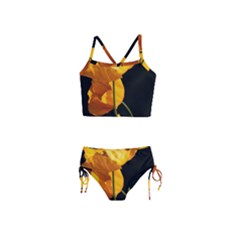 Yellow Poppies Girls  Tankini Swimsuit by Audy