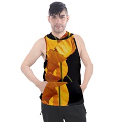 Yellow Poppies Men s Sleeveless Hoodie by Audy