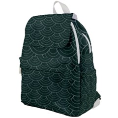 Green Sashiko Top Flap Backpack by goljakoff