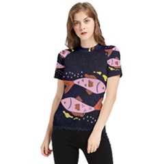 Fish Pisces Astrology Star Zodiac Women s Short Sleeve Rash Guard by HermanTelo