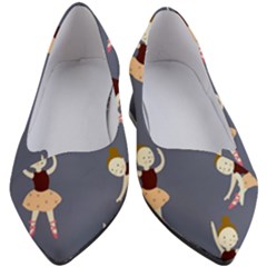 Cute  Pattern With  Dancing Ballerinas On The Blue Background Women s Block Heels  by EvgeniiaBychkova