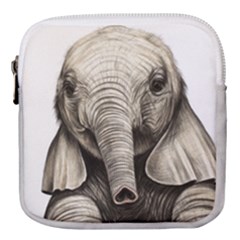 Elephant Mini Square Pouch by ArtByThree