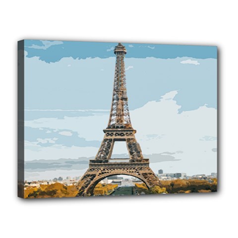 The Eiffel Tower  Canvas 16  X 12  (stretched) by ArtsyWishy