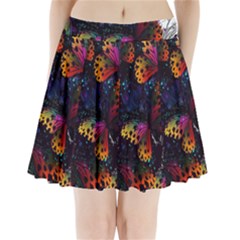 Butterfly Floral Pattern Pleated Mini Skirt by ArtsyWishy