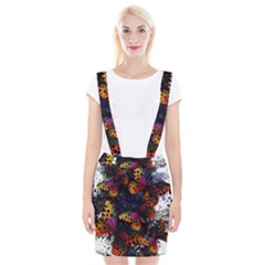 Butterfly Floral Pattern Braces Suspender Skirt by ArtsyWishy