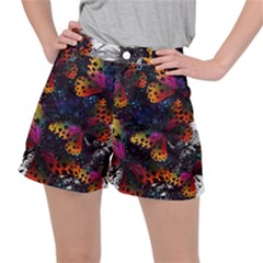 Butterfly Floral Pattern Ripstop Shorts by ArtsyWishy