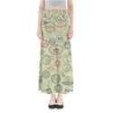 Beige Denim With Logos Full Length Maxi Skirt View1