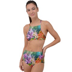 Forest Flowers  High Waist Tankini Set by ArtsyWishy