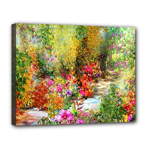 Forest Flowers  Canvas 14  X 11  (stretched) by ArtsyWishy