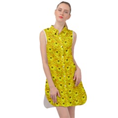 Flowers From Heaven  With A Modern Touch Sleeveless Shirt Dress by pepitasart