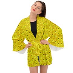 Flowers From Heaven  With A Modern Touch Long Sleeve Kimono by pepitasart